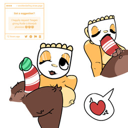 anthro container cup duo fellatio female male male/female oral penile sex strawpage_request tea_cup woollendarling blushcrunch_studio dandy's_world roblox rudie_(dandy's_world) teagan_(dandy's_world) deer humanoid mammal new_world_deer reindeer hi_res sketch