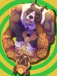 anthro anthro_on_anthro barbell_piercing beard bodily_fluids body_hair chain_necklace chest_hair cum dominant dominant_male drooling duo ear_piercing ear_ring erection eyewear facial_hair finger_in_mouth genital_fluids genitals gold_(metal) gold_jewelry gold_necklace humanoid_genitalia humanoid_penis hypnosis jewelry lying male male/male mature_male mind_control muscular muscular_male necklace nipple_barbell nipple_piercing nipples on_back pecs penis piercing ring_piercing ringed_eyes saliva submissive submissive_male tongue tongue_out bara-diction daxx_(shirteater18) canid canine canis domestic_dog mammal pit_bull 2022 3:4 hi_res