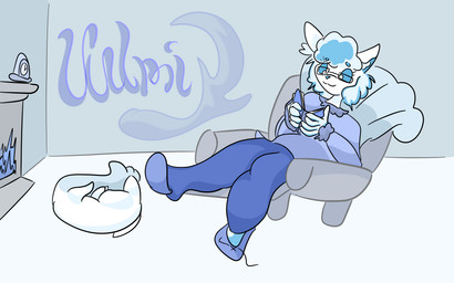 anthro book content duo eyewear female glasses happy home reading reading_book relaxing andetheslayer nintendo pokemon alolan_form alolan_vulpix generation_7_pokemon pokemon_(species) regional_form_(pokemon) 16:10 absurd_res cool_colors hi_res widescreen