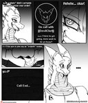2018 anthro blood bloodbacon_(viroveteruscy) blush bodily_fluids clothing collar comic domestic_pig dragon duo english_text female hair hi_res horn if_hell_had_a_taste licking licking_lips licking_own_lips male mammal monochrome muscular muscular_anthro muscular_male mythological_creature mythological_scalie mythology open_mouth scales scalie scar self_lick shirt skylar_fidchell sound_effects suid suina sus_(pig) sweat text tongue tongue_out topwear viroveteruscy