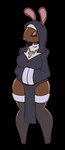 anthro big_breasts breasts catholic clothed clothing cross cross_necklace eyes_closed female fully_clothed jewelry legwear necklace nun nun_habit nun_outfit religious_clothing solo standing thigh_highs nrok lagomorph mammal absurd_res alpha_channel hi_res