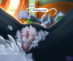accident accidental_exposure anthro bed blush bodily_fluids body_blush bottomwear close-up clothed clothed_anthro clothed_female clothing dialogue dripping_vulva exposed female fluffy fluffy_legs fluffy_tail fur furniture genital_fluids genital_focus genitals low-angle_view lying lying_on_bed oblivious on_bed pants partially_visible_genitals reclining reclining_on_bed reclining_pose solo speech_bubble spread_legs spreading tail torn_bottomwear torn_clothing torn_pants torn_underwear unaware_tease underwear vaginal_fluids vulva vulva_blush vulva_focus wardrobe_malfunction white_body white_fur yoga_pants av-15 canid canine mammal 6:5 digital_media_(artwork) digital_painting_(artwork) hi_res painting_(artwork)