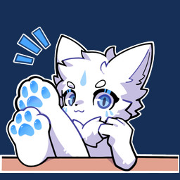 ambiguous_gender anthro blue_eyes blue_pawpads male pawpads sitting solo white_body xuesong(whitefoxcedar) young yoyoflastar canid canine fox mammal 1:1 alpha_channel