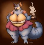 anthro belly beverage big_belly big_breasts breasts brown_background clothing coffee female grin hand_on_hip horn huge_breasts looking_at_viewer multicolored_body multicolored_scales non-mammal_breasts open_mouth overweight overweight_anthro overweight_female plantigrade pokemorph purple_body purple_scales scales simple_background smile solo standing tan_belly tan_body tan_scales thick_thighs two_tone_body two_tone_scales wide_hips muttninja nintendo pokemon terra_(neon_lizard) generation_1_pokemon nidoqueen pokemon_(species) scalie 2016 digital_media_(artwork) hi_res