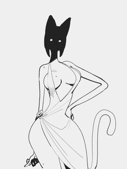 5_fingers anthro bare_shoulders bent_arm big_breasts biped breasts breasts_apart claws clothed clothed_anthro clothed_female clothing dress empty_eyes female finger_claws fingers front_view hand_on_hip hand_on_own_hip humanoid_hands long_arms long_tail looking_at_viewer markings mole_(marking) mole_on_breast mole_on_leg mole_on_shoulder plunging_neckline pointy_ears pose prick_ears shadow_face skimpy skimpy_dress solo standing tail wide_hipped_anthro wide_hipped_female wide_hips dankwoll domestic_cat felid feline felis mammal 2025 digital_drawing_(artwork) digital_media_(artwork) greyscale hi_res monochrome portrait three-quarter_portrait