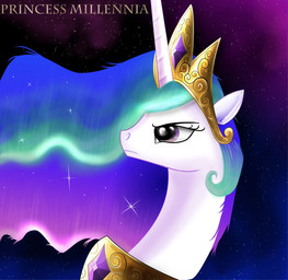 crown female feral frown fur hair headgear horn multicolored_hair purple_eyes sky solo star sun text white_body white_fur nightshroud friendship_is_magic hasbro my_little_pony mythology princess_celestia_(mlp) equid equine mammal mythological_creature mythological_equine unicorn 2012 english_text