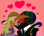 anthro belly black_belly death duo female fluffy heart_symbol love magic_user male rainbow witch vonderdevil bovid caprine deer domestic_sheep mammal sheep