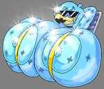 anthro areola beak big_areola big_breasts big_nipples bikini bodily_fluids breasts clothing eyewear female glistening glistening_body glistening_breasts huge_areola huge_breasts huge_nipples hyper hyper_areola hyper_breasts impractical_clothing nipples one-piece_swimsuit reflective reflective_body reflective_breasts skimpy_bikini sky_(faucyv) sling_bikini solo sunglasses swimwear two-piece_swimsuit faucyv avian bird flamingo cel_shading colored digital_drawing_(artwork) digital_media_(artwork) half-length_portrait portrait shaded three-quarter_portrait