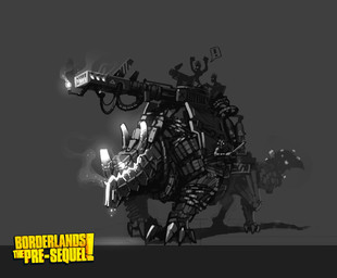 3_horns 3_toes 4_toes ambiguous_gender black_body black_hair black_tail breath chain claws empty_eyes facial_horn feet feral glowing glowing_eyes grey_background grey_claws group gun hair horn larger_ambiguous larger_feral light male mohawk multi_horn nose_horn open_mouth open_smile ranged_weapon simple_background sitting size_difference smaller_human smaller_male smile sparkles standing tail text title toe_claws toes trio weapon white_horn luke_viljoen 2k_games borderlands kraodrax human mammal monster reptile scalie 2015 concept_art digital_drawing_(artwork) digital_media_(artwork) english_description english_text greyscale hi_res lighting monochrome official_art shaded