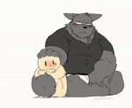 age_progression ambiguous_gender anthro black_nose blush bodily_fluids bottomwear clothed clothing comforting crying curled_up duo eyes_closed face_lick fetal_pose fully_clothed fur grey_body grey_fur growing_up head_rub hug hugging_another hugging_from_behind licking looking_at_another male male/ambiguous muscular muscular_anthro muscular_male on_ground petting running_in_circles simple_background size_difference smile tail tail_motion tailwag tears tongue tongue_out topwear white_background hyaku_(artist) canid canine canis domestic_dog human mammal 2022 2d_animation animated multiple_scenes no_sound short_playtime webm