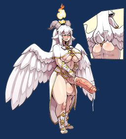 animal_genitalia animal_penis areola balls big_breasts big_butt big_penis biped blush bodily_fluids breasts butt clothed clothing equine_genitalia equine_penis feathered_wings feathers fire genitals glistening glistening_body gynomorph hair intersex nipples no_underwear open_mouth penis pupils smile solo standing sweat sweaty_balls sweaty_breasts sweaty_butt sweaty_genitalia tail tail_motion tailwag thick_thighs three-quarter_view translucent translucent_clothing white_clothing white_hair wings theyeager animal_humanoid bovid bovid_humanoid caprine caprine_humanoid humanoid mammal mammal_humanoid winged_humanoid alpha_channel hi_res