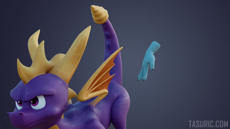 ambiguous_gender blush butt_slap contact_onomatopoeia disembodied_hand duo gradient_background horn impact_onomatopoeia male membrane_(anatomy) membranous_wings multi-word_onomatopoeia onomatopoeia open_mouth purple_body purple_eyes purple_scales scales sharp_teeth simple_background slap slap_(sound_effect) solo_focus sound_effects spanking tail teeth text wings tasuric activision mythology spyro_the_dragon spyro dragon mythological_creature mythological_scalie scalie 16:9 3d_(artwork) 3d_animation animated digital_media_(artwork) english_text watermark widescreen