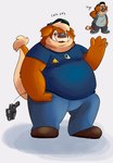 4_fingers aged_up anthro belly big_belly bottomwear clothing fingers hat headgear headwear male overweight overweight_male pants shirt solo topwear tusks chubbymeel brok_the_investigator cowcat_games ott_(brok_the_investigator) hybrid mammal mustelid otter suid suine warthog 2024 hi_res