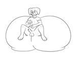 anthro balls big_butt butt erection genitals huge_butt hyper hyper_butt male penis solo worried stronberry beastars jack_(beastars) bird_dog canid canine canis domestic_dog hunting_dog labrador mammal retriever 5:4 absurd_res hi_res monochrome