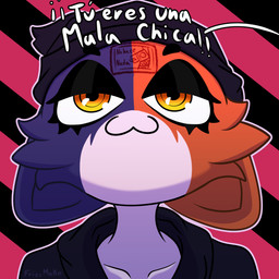 anthro female solo text frizzmake epic_games fortnite meow_skulls felid feline mammal 1:1 hi_res spanish_text translated