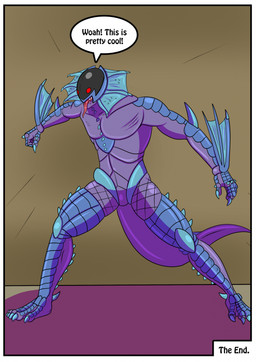 athletic athletic_humanoid blue_body blue_scales clothing dialogue frill_(anatomy) human_to_anthro inside male membrane_(anatomy) membranous_frill nude nude_male open_mouth pecs purple_body purple_scales red_eyes scales sharp_teeth solo species_transformation spikes spikes_(anatomy) tapering_tongue teeth text tf_into_fictional_character tongue tongue_out torn_clothing transformation rex_equinox bakugan preyas_(bakugan) animal_humanoid chameleon chameleon_humanoid humanoid lizard lizard_humanoid reptile reptile_humanoid scalie scalie_humanoid comic english_text hi_res