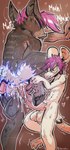 anthro balls big_penis biscuit_(knox_bat) bodily_fluids cum cum_in_vagina cum_inside duo erection female female_penetrated fur genital_fluids genitals hair huge_penis macha_(knox_bat) male male/female male_penetrating male_penetrating_female nude penetration penile penis pink_hair sex simple_background tail text transformation vaginal vulva ratcha mammal murid murine rat rodent suid suine sus_(pig) wild_boar digital_media_(artwork) hi_res
