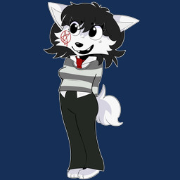 3_toes 4_fingers anthro arms_bent barefoot bent_leg black_bottomwear black_clothing black_eyebrows black_eyes black_hair black_mouth black_nose black_pants blush blush_lines bottomwear breasts cheek_tuft circle_eyebrows clothed clothed_anthro clothed_female clothing container cup eye_through_hair eyebrow_through_hair eyebrows eyelashes eyelashes_through_hair facial_markings facial_tuft fangs feet female female_anthro fingers fluffy fluffy_tail fully_clothed fully_clothed_anthro fully_clothed_female fur grey_clothing grey_shirt grey_stripes grey_topwear hair hands_behind_back head_markings holding_container holding_cup holding_mug holding_object light markings medium_hair mug necktie occult_symbol outline pants pattern_clothing pattern_shirt pattern_topwear pentagram pink_tongue red_markings red_necktie shirt simple_background solo standing striped_clothing striped_shirt striped_topwear stripes symbol tail teeth toes tongue tongue_out topwear translucent translucent_hair transparent_background tuft white_body white_dress_shirt white_fur white_outline white_tail wolflly10 canid canine mammal 1:1 2025 absurd_res alpha_channel colored digital_drawing_(artwork) digital_media_(artwork) english_description full-length_portrait hi_res lighting portrait shaded