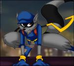 anthro cane evening male sneak solo thief verona7881 sly_cooper_(series) sony_corporation sony_interactive_entertainment sucker_punch_productions sly_cooper mammal procyonid raccoon 2012