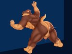 against_surface against_wall anthro bent_over big_muscles bodily_fluids cum cum_fart cum_from_ass cum_in_ass cum_inside genital_fluids leaking_cum male muscular nude orgasm solo the_dumbid lifewonders tokyo_afterschool_summoners xolotl_(tas) canid canine canis dobermann domestic_dog mammal pinscher absurd_res hi_res