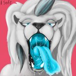 anthro bodily_fluids drooling female hair lips looking_at_viewer mouth_shot open_mouth saliva simple_background slime solo throat tongue tongue_out exiled-tiger felid lion mammal pantherine 1:1 absurd_res hi_res