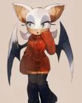 bat big_ears clothed clothing eyelashes female fur green_eyes hair mammal open_mouth plain_background pointy_ears rouge_the_bat sega socks sonic_(series) sweater tan_skin turtleneck white_background white_fur white_hair wide_hips wings
Rating: Safe
Score: 3
User: Juni221
Date: April 10, 2014