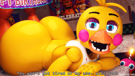 anthro beak big_butt blue_eyes bubble_butt butt dialogue female huge_butt looking_at_viewer lying machine solo text thick_thighs wide_hipped_female wide_hips master_yorg five_nights_at_freddy's five_nights_at_freddy's_2 scottgames cupcake_(fnaf) toy_chica_(fnaf) robot 16:9 3d_(artwork) digital_media_(artwork) english_text widescreen