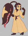 alternate_species asian_clothing clothed clothing east_asian_clothing female fighting_pose footwear hair_mouth japanese_clothing kimono legwear pokemorph pose socks solo tabi_socks strawberryneko nintendo pokemon carol_(mileymouse) generation_3_pokemon humanoid mammal mawile pokemon_(species) 2017