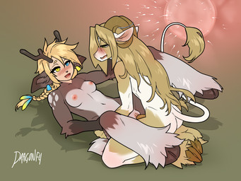 anthro anthro_on_anthro anthro_penetrated anthro_penetrating anthro_penetrating_anthro biped blush butt duo female female_penetrated fingers genitals hair hooves horn male male/female male_penetrating male_penetrating_female nude nude_anthro nude_female nude_male penetration penile penile_penetration penis penis_in_vagina sex smile tail vaginal vaginal_penetration vulva dragonfu bovid caprine goat mammal