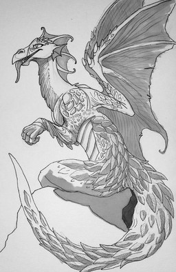 ambiguous_feral ambiguous_gender claws ear_frill feral frill_(anatomy) head_crest head_frill membrane_(anatomy) membranous_wings neck_frill open_mouth side_view simple_background sitting solo tongue tongue_out wing_claws wings hufnaar mythology dragon mythological_creature mythological_scalie scalie hi_res monochrome sketch