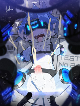 amputee anthro big_ears biped blue_body blue_fur blue_hair blush bodily_fluids bound brainwashing cum cum_from_ass cum_in_ass cum_inside cumshot disability drooling ejaculation emanata erection flash_emanata fur genital_fluids genitals glans glistening glistening_genitalia glistening_glans glistening_penis hair hands-free humanoid_genitalia humanoid_penis leaking_cum male male_anthro missing_all_arms missing_all_legs missing_all_limbs missing_arm missing_leg missing_limb multicolored_body multicolored_fur multicolored_hair multicolored_penis neck_tuft nude nude_anthro nude_male open_mouth penis pink_glans pink_penis portal_amputated_bodyparts_in_view portal_amputation quadruple_amputee quadruple_amputee_portal saliva shaking shivering solo sweat sweaty_body teeth thinking_with_portals tongue tongue_out tuft two_tone_body two_tone_fur two_tone_penis unusual_bodily_fluids unusual_cum unusual_genital_fluids visor white_body white_fur white_hair white_penis young young_anthro young_male wuirnad lagomorph leporid mammal rabbit 2026 digital_media_(artwork) hi_res signature