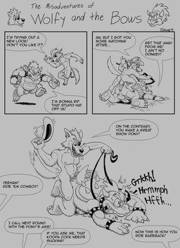 3_toes 4_fingers 5_fingers 5_toes abs action_pose all_fours anal anal_penetration angry anthro anthro_on_anthro anthro_penetrated anthro_penetrating anthro_penetrating_anthro anus arched_back backsack ball_size_difference balls barefoot bdsm belly biceps biped bit_gag bodily_fluids bondage bound bracelet butt claws clothed clothing collar cowboy cowboy_hat cum cum_inside cum_splatter dialogue dirty_talk dodging doggystyle dominant drooling duo ejaculation erection eye_contact eyebrows eyelashes eyewear feet fight finger_claws fingers flaccid foot_on_butt forced foreskin from_behind_position frown fur gag gagged genital_fluids genitals hair hat headgear headwear horn humanoid_genitalia humanoid_hands humanoid_penis humiliation humor interspecies jewelry jumping larger_male larger_sub leaking looking_at_another looking_back looking_down looking_up lying male male/male male_on_bottom male_on_top male_penetrated male_penetrating male_penetrating_male manly midair mostly_nude motion_lines mounting musclegut muscular muscular_anthro muscular_male naughty_face navel nervous nipples nude offscreen_character on_bottom on_ground on_top open_mouth oral orgasm overweight overweight_male pecs penetration penile penis penis_size_difference perching_position pinned pose precum public public_humiliation rape rear_view reins retracted_foreskin rodeo saliva sex shadow sharp_teeth shell simple_background size_difference small_top_big_bottom smaller_male smile speech_bubble spiked_bracelet spiked_collar spiked_shell spikes spikes_(anatomy) standing step_pose step_position submissive sweat teeth text title toe_claws toes tongue tongue_out toony turtle_shell vein veiny_penis diskwuzting mario_bros nintendo star_fox bowser wolf_o'donnell canid canine canis koopa mammal scalie wolf 2019 absurd_res artist_name comic dated digital_drawing_(artwork) digital_media_(artwork) english_text greyscale hi_res line_art monochrome