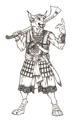 5_fingers anklet anthro armor barefoot belt biped bottomwear bracelet breastplate buckle circlet clothed clothing ear_piercing ear_ring ear_tuft feet fingers foot_wraps gesture hand_gesture holding_object holding_weapon jewelry looking_forward male melee_weapon necklace open_mouth piercing pointing pointing_up ring_piercing scabbard scale_armor simple_background skirt solo standing straps sword tassets teeth text tongue tuft vambrace weapon white_background wraps 0laffson felid feline lynx mammal 2017 english_text hi_res sketch traditional_media_(artwork)