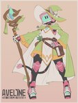 ambiguous_gender book cable clothed clothing coat crystal dress eyes_closed female flower giggle hat headgear headwear holding_object holding_staff machine magic_user night plant pose pouch_(clothing) solo staff star tail text topwear wizard_hat auveiss aveline_(auveiss) robot 2025 absurd_res digital_media_(artwork) hi_res signature