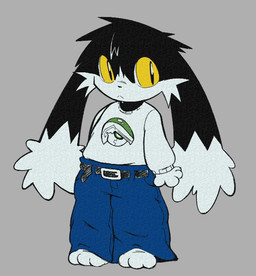 3_toes 4_fingers anthro barefoot belt black_belt black_eyes black_hair black_nose blue_bottomwear blue_clothing blue_jeans blue_pants bottomwear claws clothing denim denim_bottomwear denim_clothing dipstick_ears ear_markings feet finger_claws fingers floppy_ears fluffy_ears grey_background hair jeans long_ears long_sleeve_shirt male markings mouth_closed multicolored_ears oversized_bottomwear oversized_clothing oversized_pants pants simple_background solo toes yellow_sclera oofmasterxd bandai_namco klonoa_(series) klonoa ambiguous_species mammal 2026 portrait