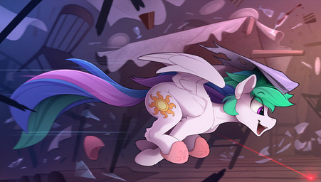 acting_like_a_cat chair cutie_mark cutlery feathered_wings feathers female feral fork fur furniture glass horn kitchen_utensils laser_pointer open_mouth plate solo table tools wings yakovlev-vad friendship_is_magic hasbro my_little_pony mythology princess_celestia_(mlp) equid equine horse mammal mythological_creature mythological_equine pony winged_unicorn 2019 digital_media_(artwork) hi_res