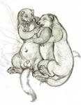 animal_genitalia balls eyes_closed feet feral fully_sheathed genitals group group_sex hindpaw male male/male nude open_mouth paws sex sheath smile oddwilds mammal mustelid musteline stoat true_musteline weasel 2015 graphite_(artwork) monochrome traditional_media_(artwork)