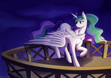 balcony cloud cutie_mark duo eyebrows eyelashes eyes_closed feathered_wings feathers female female/female female_on_bottom female_on_top feral feral_on_feral hair horn hug looking_back makeup mascara multicolored_hair night nude on_bottom on_top outside purple_eyes purple_hair railing shadow sky smile spread_wings text wings apricalico friendship_is_magic hasbro my_little_pony mythology princess_celestia_(mlp) rarity_(mlp) equid equine mammal mythological_creature mythological_equine unicorn winged_unicorn 2017 absurd_res full-length_portrait hi_res portrait watermark