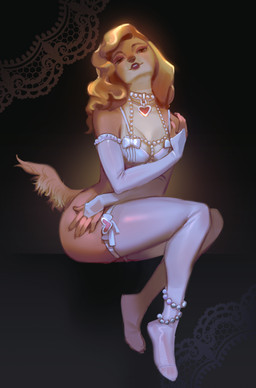 anthro armwear bedroom_eyes breasts butt cleavage clothed clothing elbow_gloves feet female fur gem gloves hair half-closed_eyes handwear jewelry legwear lingerie looking_at_viewer narrowed_eyes necklace pearl_(gem) pearl_necklace seductive sitting smile solo stockings tail thigh_highs topwear neisa canid canine canis domestic_dog mammal digital_media_(artwork) hi_res