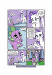 dialogue female feral horn male tail text burning-heart-brony friendship_is_magic hasbro my_little_pony mythology rarity_(mlp) spike_(mlp) dragon equid equine mammal mythological_creature mythological_equine mythological_scalie scalie unicorn 2014 comic english_text url