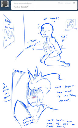 blush bodily_fluids crown crying duo female headgear horn male masturbation penile penile_masturbation princess royalty spying tears voyeur yandere cold-blooded-twilight friendship_is_magic hasbro my_little_pony anon princess_celestia_(mlp) equid equine horse human mammal pony hi_res