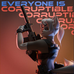 anthro gun looking_at_viewer male police ranged_weapon solo weapon haolde canid canine canis mammal wolf 1:1 3d_(artwork) blender_(artwork) blender_cycles_(artwork) chromatic_aberration digital_media_(artwork) hi_res