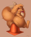 2020 4_fingers 4_toes anal anal_masturbation anal_penetration barefoot big_butt big_tail butt digital_media_(artwork) dildo dildo_in_ass dildo_insertion dildo_sitting eevee extreme_penetration feet female feral fingers fluffy fluffy_tail fur generation_1_pokemon hand_on_butt heart_eyes heart_symbol huge_penetration improvised_dildo improvised_sex_toy kazzypoof_(character) large_penetration looking_back masturbation multicolored_body multicolored_fur nintendo object_in_ass penetration pokemon pokemon_(species) ridiculous_fit sex_toy sex_toy_in_ass sex_toy_insertion slimefur solo suspended_via_penetration tail tan_body tan_fur thick_thighs tight_fit toes tongue tongue_out toying_self traffic_cone two_tone_body two_tone_fur yellow_sclera