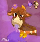 anthro blush bodily_fluids caught_in_the_act dripping duo fellatio female genitals hickey holding_horn hooves horn looking_at_viewer male male/female markings oral penile penis saliva saliva_drip saliva_on_penis sex mr-fins animal_crossing nintendo bob_(animal_crossing) patty_(animal_crossing) animal_humanoid bovid bovid_humanoid bovine bovine_humanoid cat_humanoid cattle_humanoid domestic_cat felid felid_humanoid feline feline_humanoid felis humanoid mammal mammal_humanoid hi_res