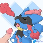 animal_genitalia animal_penis canine_genitalia canine_penis disembodied_penis feral genitals group male male/male masturbation open_mouth penis hugoriolu nintendo pokemon hugo_the_riolu generation_4_pokemon human mammal pokemon_(species) riolu 1:1 hi_res