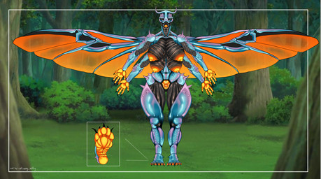4_arms 4_breasts anthro areola armor big_breasts big_butt biped black_body breasts butt exoskeleton feet female female_anthro foot_focus front_view genitals glowing glowing_genitalia glowing_nipples glowing_outer_labia glowing_vulva horn huge_breasts long_toenails looking_at_viewer monster_girl_(genre) multi_arm multi_breast multi_limb muscular muscular_female nails nipples non-mammal_vulva nude orange_wings simple_background solo spikes spikes_(anatomy) standing thick_thighs toenails toes unusual_anatomy unusual_genitalia unusual_hands vulva wide_hips wings wrinkled_feet wrinkles unfunny_kitty arthropod beetle insect insectoid_(species) monster absurd_res digital_media_(artwork) hi_res model_sheet
