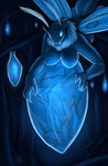 anthro big_breasts bioluminescence birth blue_eyes breasts chrysalis clitoris cocooned duo female gender_transformation genitals glowing gynomorph hanging_breasts human_to_anthro insect_wings intersex mandibles mtf_transformation nipples non-mammal_breasts non-mammal_nipples nude penis_shrinking pussy rebirth restrained species_transformation suspension transformation wings daf arthropod insect lepidopteran moth absurd_res hi_res monochrome