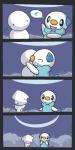 ambiguous_gender feral hug outside sad snow snowman solo hidden_mudkip nintendo pokemon generation_2_pokemon generation_5_pokemon oshawott pokemon_(species) wooper 1:2 comic hi_res