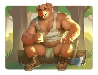 anthro arm_hair axe balls_outline beverage body_hair boots border bulge casual_exposure chest_hair clothing dappled_light detailed_bulge footwear genital_outline genitals hairy happy_trail leg_hair male musclegut muscular muscular_male nipples outside outside_border pecs penis penis_outline pubes shirt shoes sitting snout solo spread_legs spreading tank_top topwear translucent translucent_clothing translucent_underwear underwear white_clothing white_underwear highpups domestic_pig mammal suid suine sus_(pig) wild_boar 2023 full-length_portrait hi_res portrait