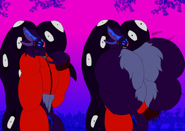 big_breasts breasts female fluffy huge_breasts machine multi_breast multi_eye solo mamagen protogen absurd_res hi_res sequence
